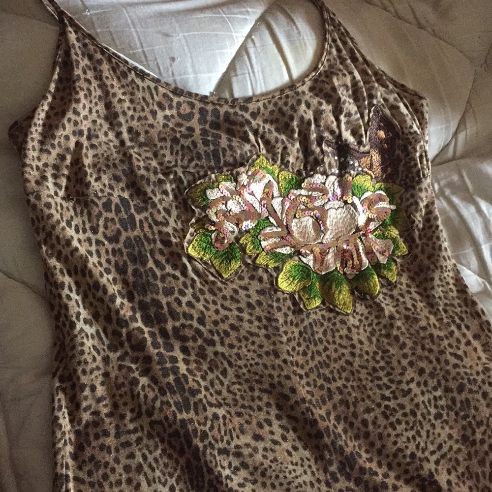 Just Cavalli Leopard Sparkly Maxi Dress